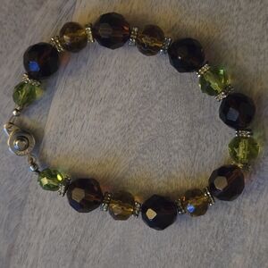 Vintage PAT USA 2007 Glass Beaded Bracelet